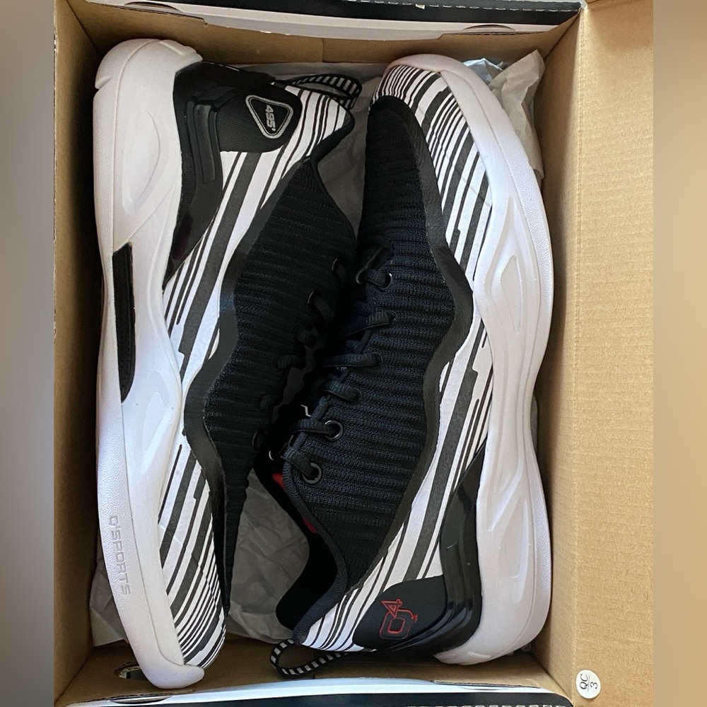Black and White Striped Sneakers
